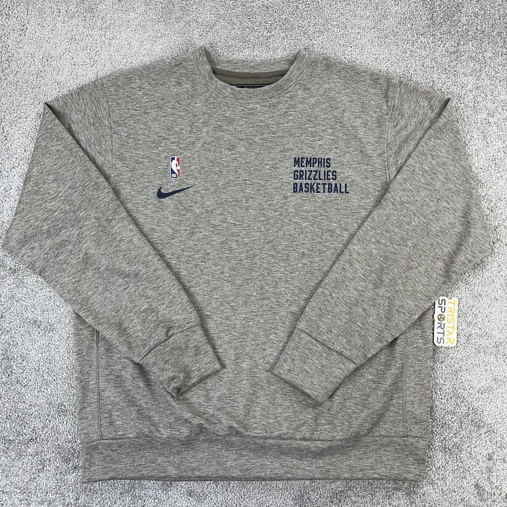 Memphis Grizzlies Sweatshirt Mens Large Tall Brown NBA Basketball Nike Dri Fit